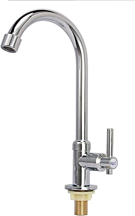 Cold Water Faucet Only, High Arc Single Handle One Hole Faucet for