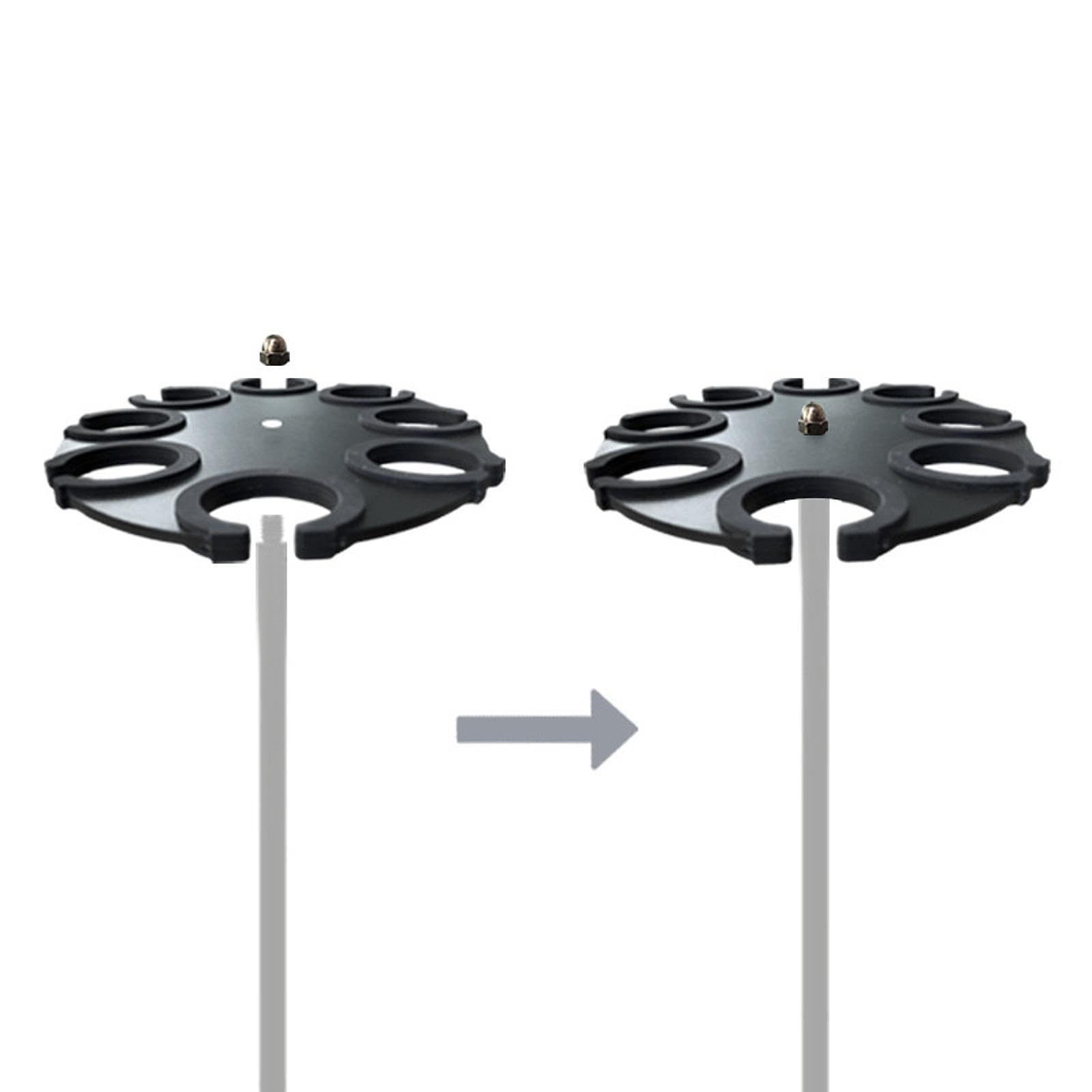 Supporto per microfono salvaspazio che può ospitare fino a 8 microfoni per musicisti in qualsiasi Microfoni cablati o wireless. Supporto per