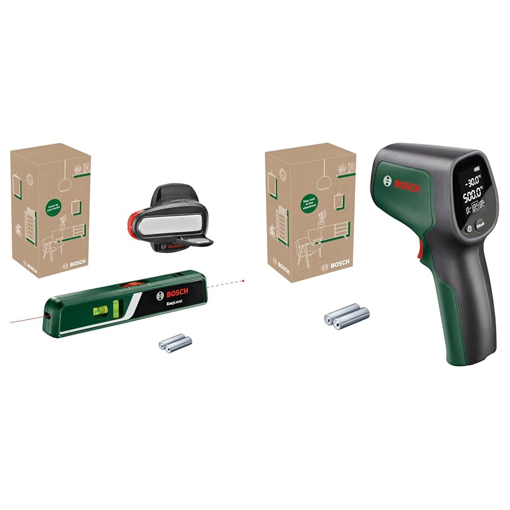 Niveau laser Bosch EasyLevel et thermomètre UniversalTemp pour mesurer