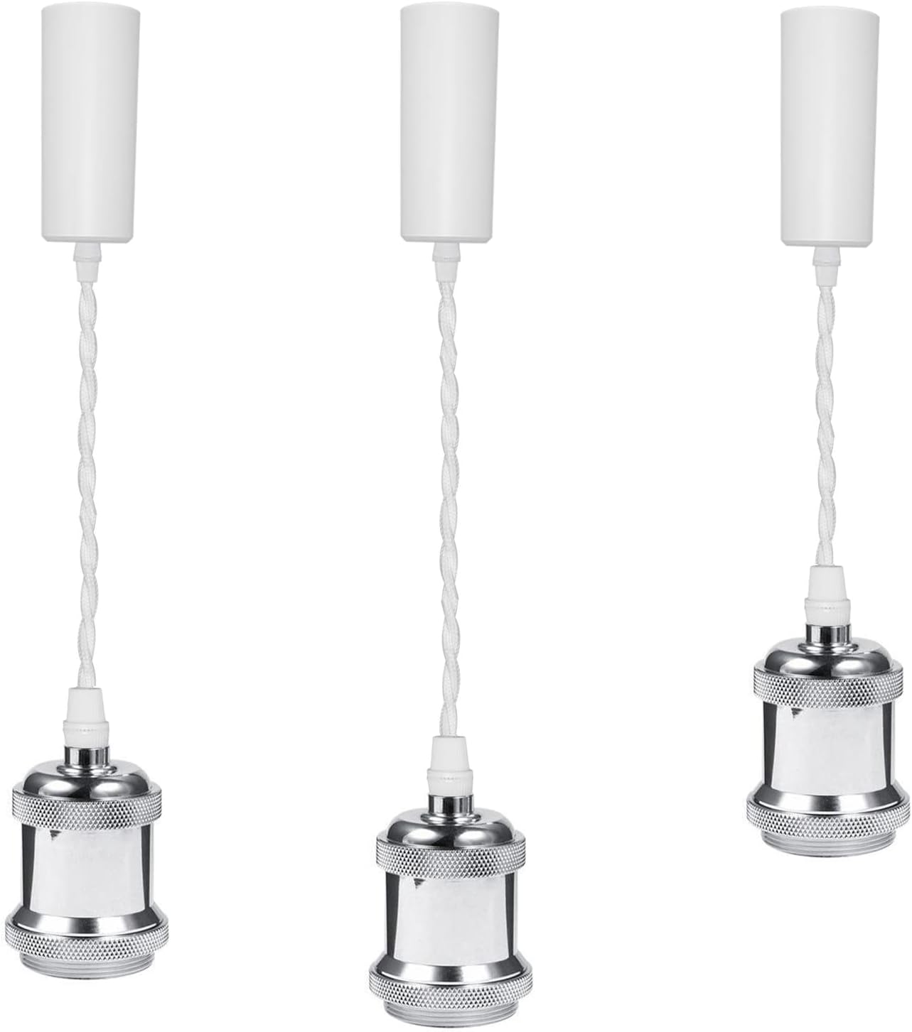 SKIVTGLAMP 3-Pack Adjustable Height H-Type Track Pendant Light White ...