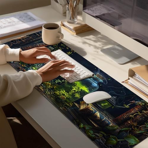 Tapis de souris botanique antidérapant résistant pour bureau de jeu - 4