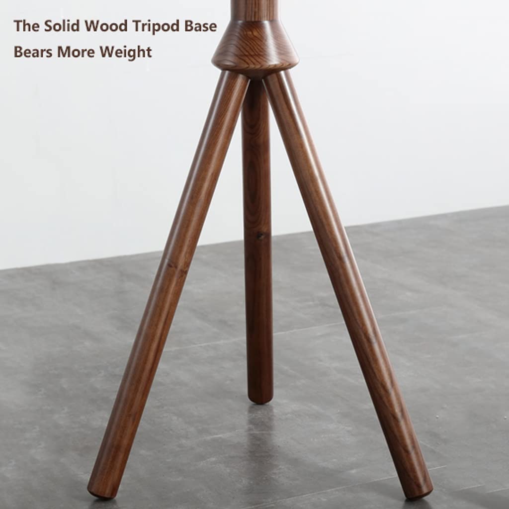 Perchero de Pie para Ropa Perchero De Pie De Madera Maciza Con Trípode De 9 Ganchos Para Abrigos, Sombreros, Entrada, Pasillo, Perchero De Suelo Percheros de Pasillo Estante(B)