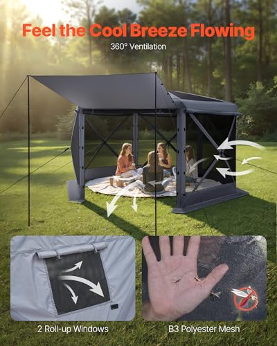 VEVOR 12x12FT Pop Up Gazebo Screen Tent