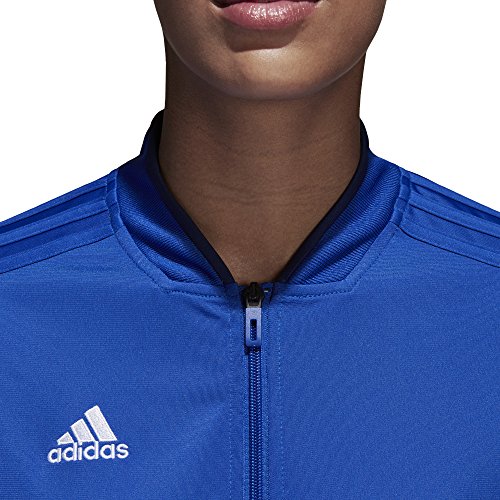 Adidas Women's Condivo 18 Polyester Jacket Bold Blue/Dark Blue/White Medium #TOP5