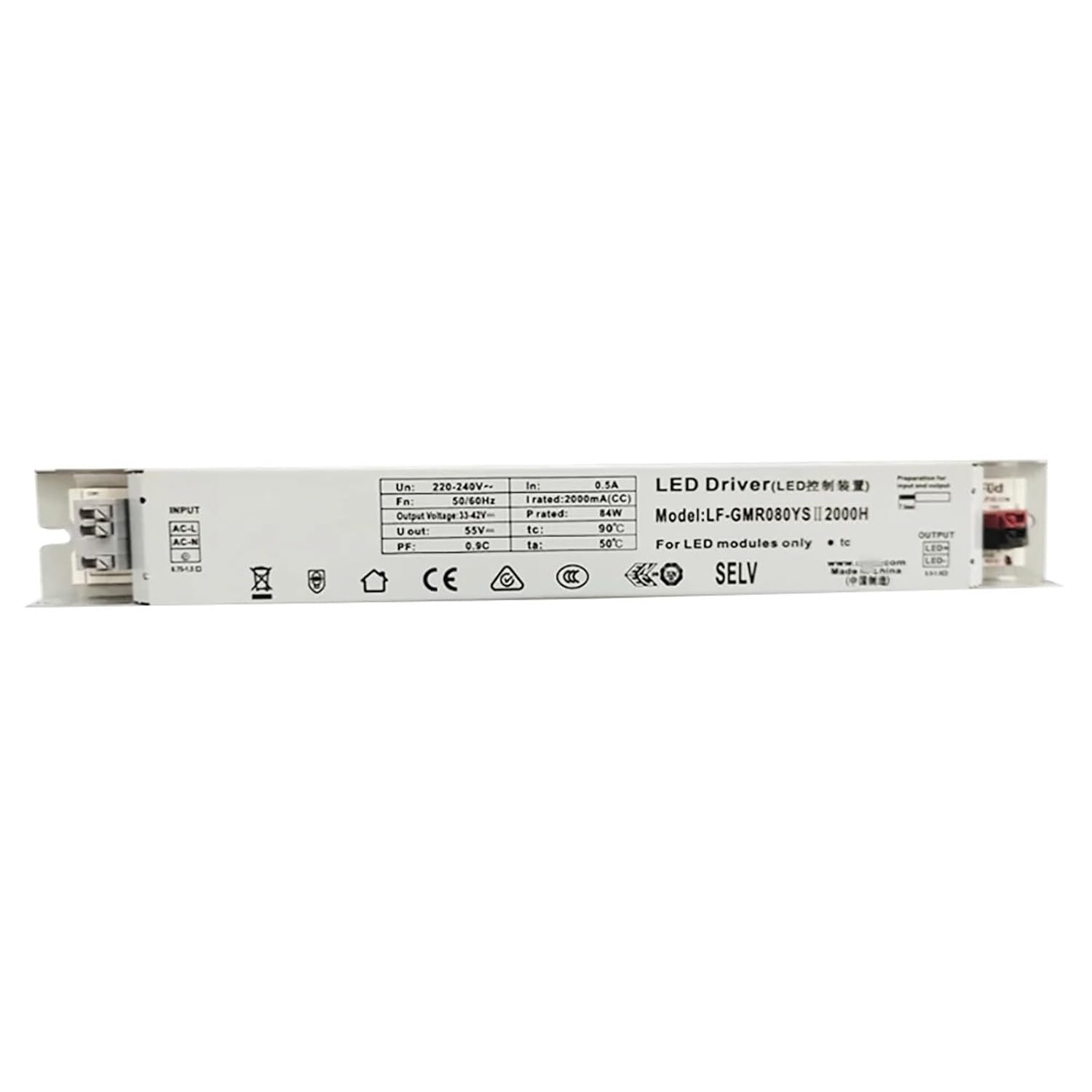 LED Driver LF-GMR060YS II 1200H 1500H LF-GMR080YS II 1800H 2000H for LED modules only(80W 2000MA)