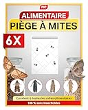 PIC Pièges à Mites Alimentaires – 6 Pièges Anti Mites Alimentaires avec Phéromones – Piege a Mite Alimentaire pour Cuisine, Placard et Garde Manger – Détection d’Infestation – Protection 8 Semaines