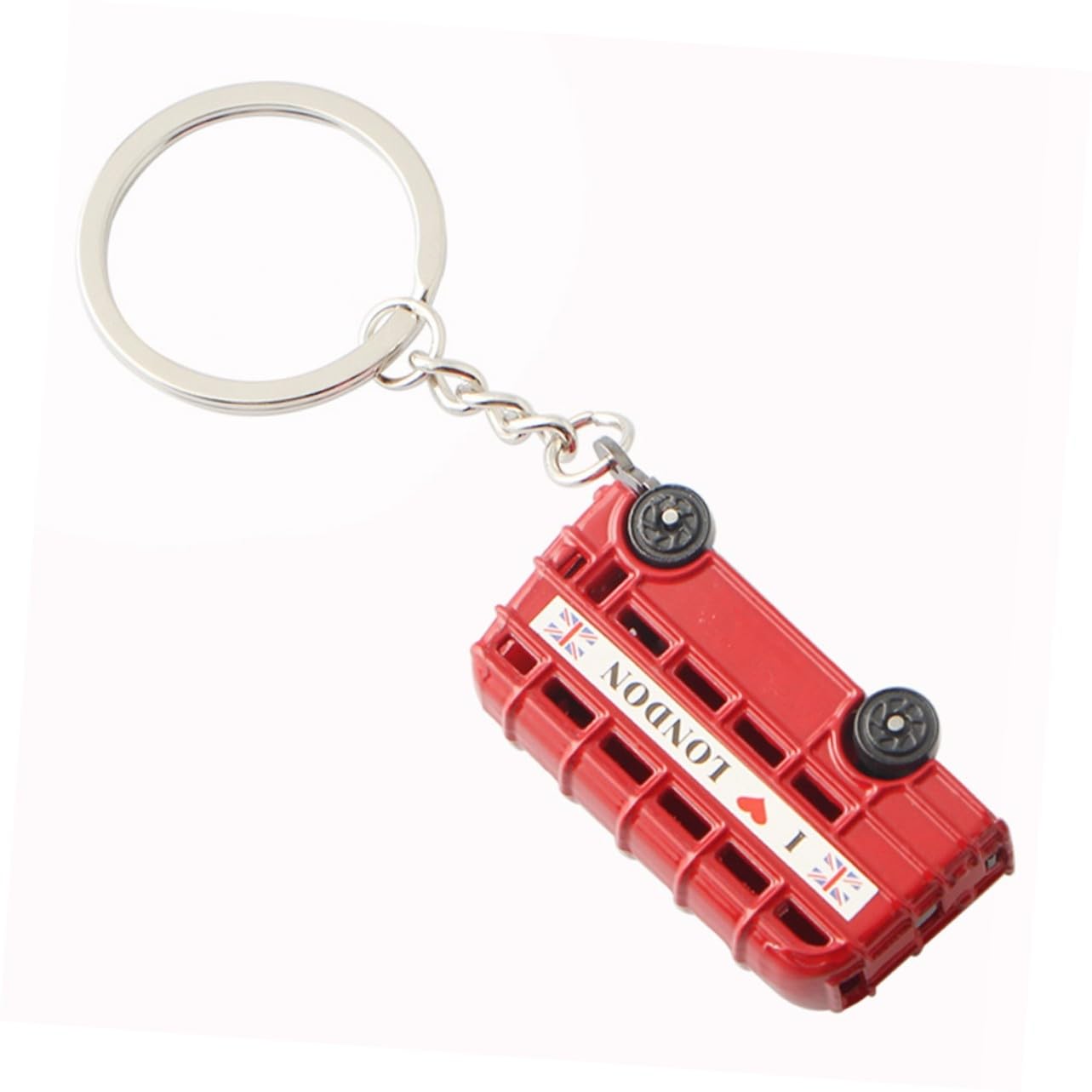 Ciieeo 16 Pezzi Portachiavi in Metallo con Bus e Cabina Portachiavi Creativo e Robusto Accessorio Regalo Souvenir Facile da Trasportare e Usare
