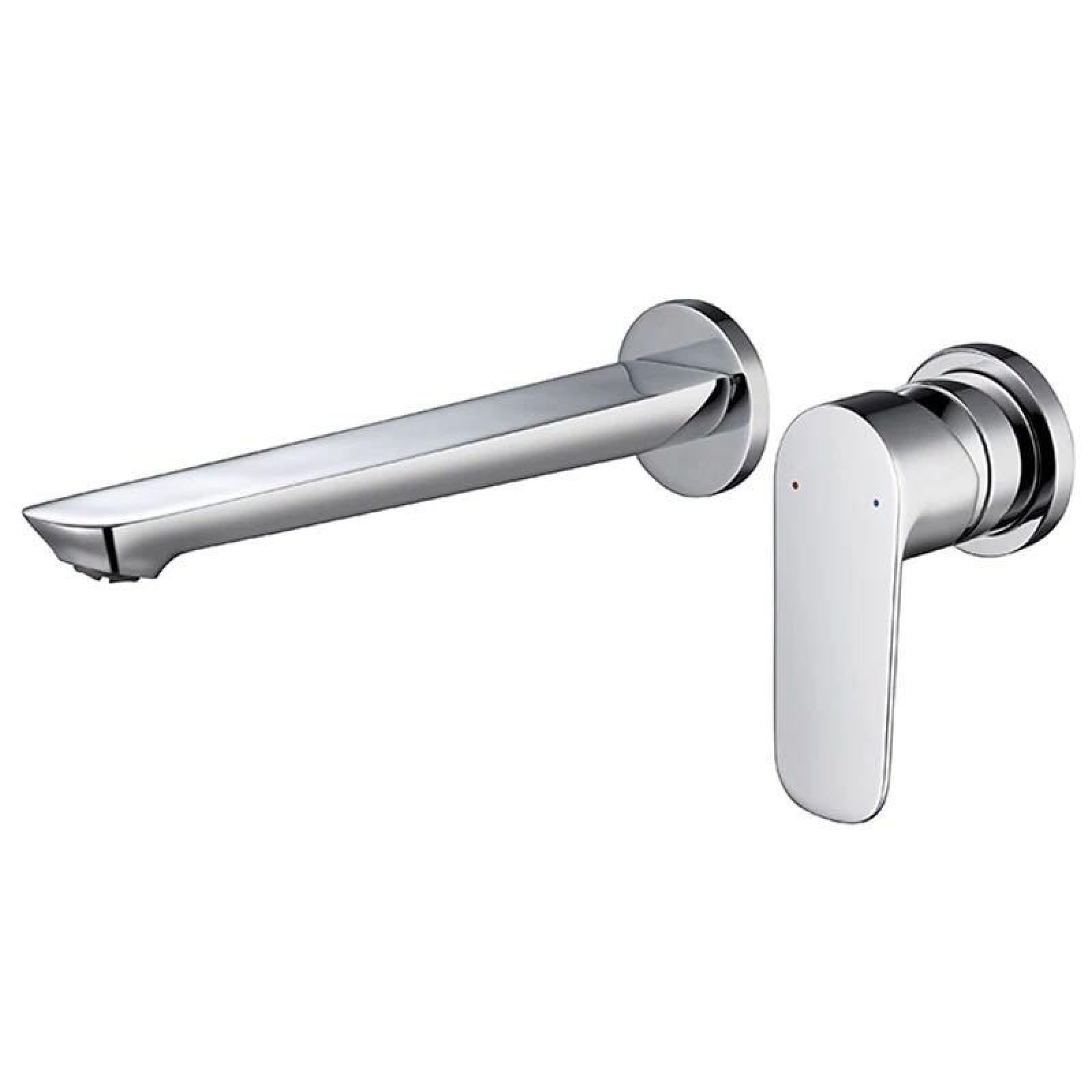 Robinetterie pour évier en cuivre véritable mitigeur mural dissimulé style droit split luxe