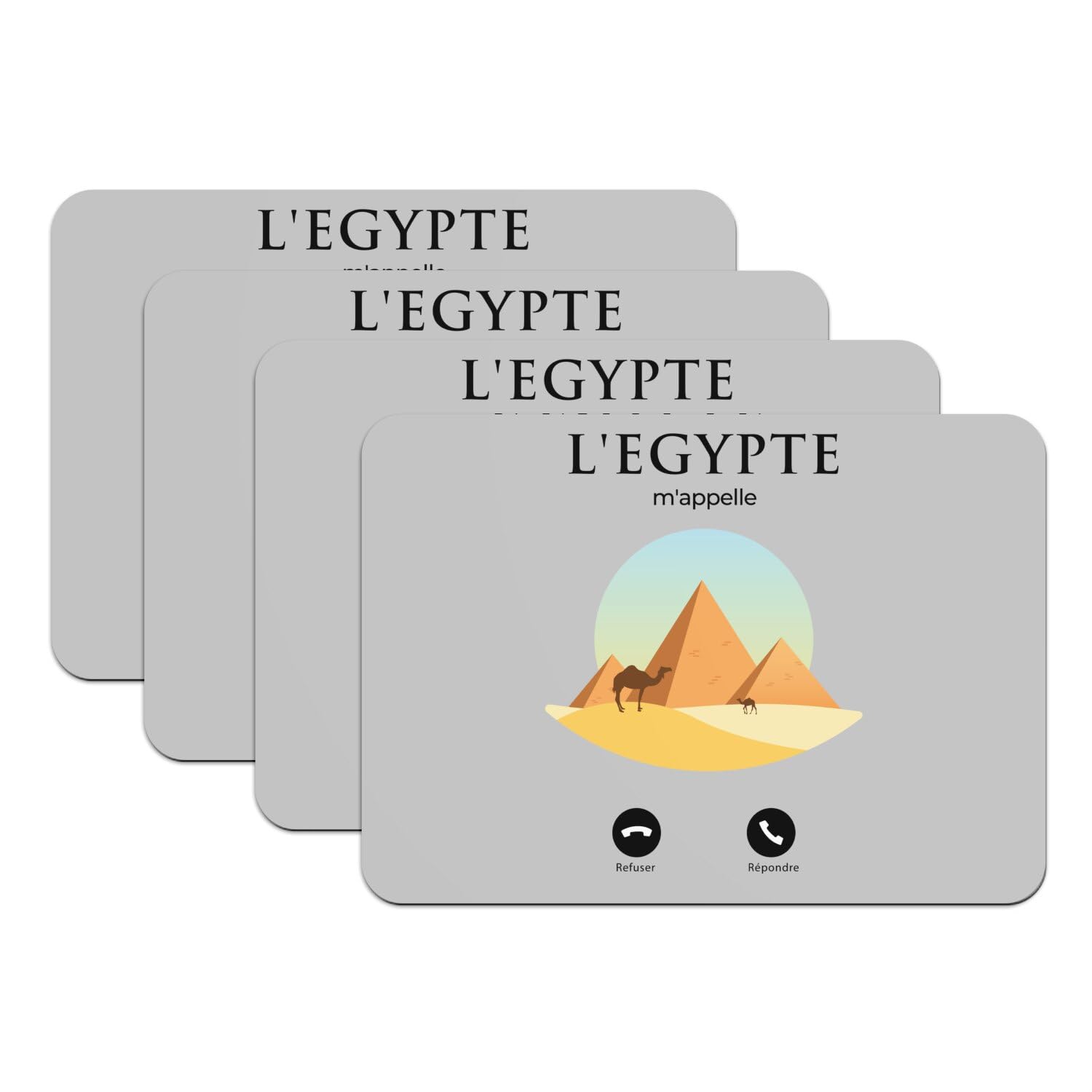 Sets de table pyramides d'Égypte lot de 4 idée cadeau déco grand format