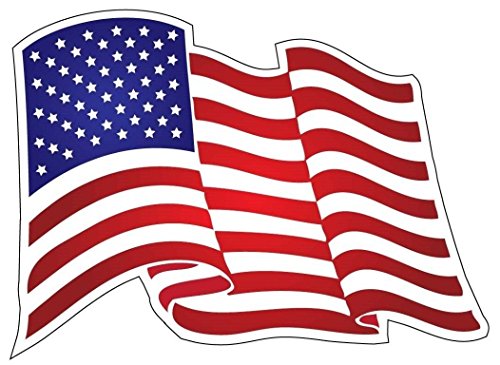 Usa american flag wave flag helmet sticker hard hat sticker right
