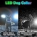 AUAUY LED Leuchthalsband Hund, USB Aufladbar Längenverstellbarer Haustier Sicherheit Kragen Zuschneidbares Wasserdicht Leuchthalsband für Hunde und Katzen, 3 Modus (Blau)
