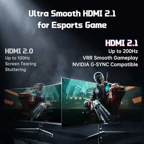Image of Hikers 34 Inch Curved Gaming Monitor UWQHD 200Hz HDMI 2.1x2 & DP 1.4x1 Ultrawide 3440x1440 Monitor, 21:9 1500R PIP /PBP, Fast VA MPRT 1ms 131% sRGB AI Crosshair (G34H1Q, Includes One HDMI 2.1 Cable)