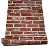 Trafagala Red Brick Wallpaper Vintage Gothic Fake Brick Wallpaper 3D Effect for Living Room Fireplace Feature Wall Bedroom Ceilings Cream Kitchen #1