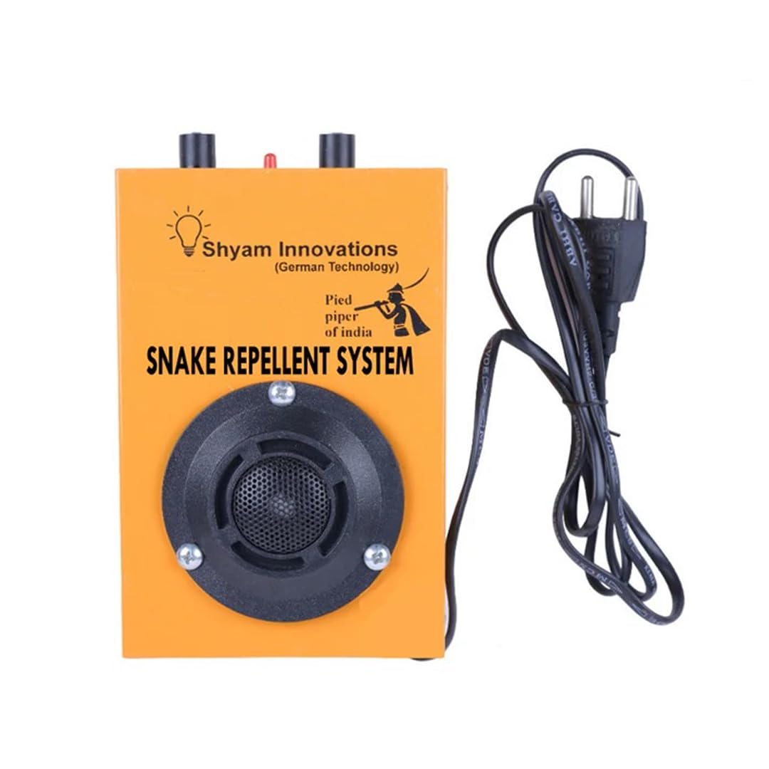 Shyam Innovations Ultrasonic Snake Pest Repellent System with Ultrasonic Wave Sound to Keep Your Surroundings, Indoor - Outdoor Spaces, Garden Safe from All Types of Snakes (Area Cov: 3000 Sq. Feet)