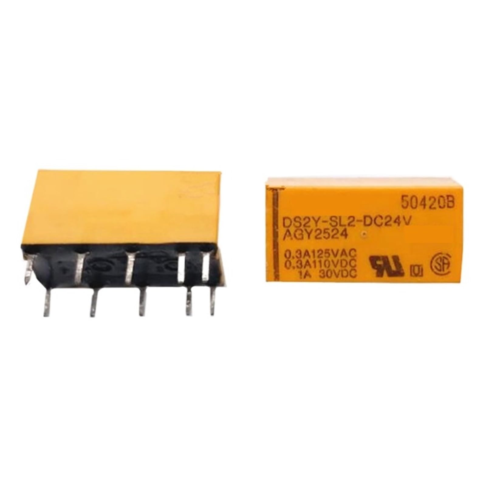 Relais DS2Y-SL2-DC24V 24V DC 1A à 10 broches pour circuits imprimés