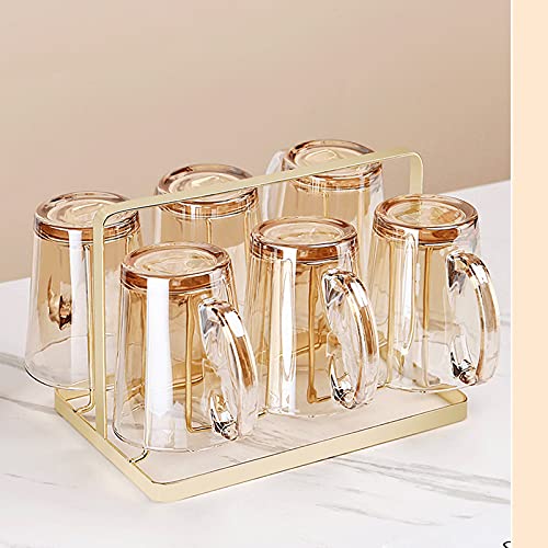 Set de 6 vasos de vidrio TOMYEUS para whisky 10 oz miniatura 6