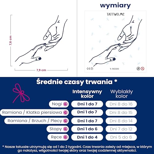 Tattwo.me - 2 weken waterbestendige tijdelijke plantentatoeages - uitgestoken hand - EU-conformiteit - Plantaardige inkt - Maat : 9 X 9 cm(M0089)