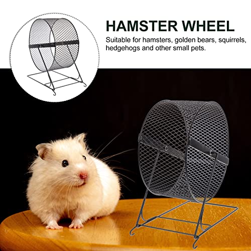 iplusmile Gaiola de hamster, roda de exercício de metal para hamster, roda silenciosa, brinquedo par
