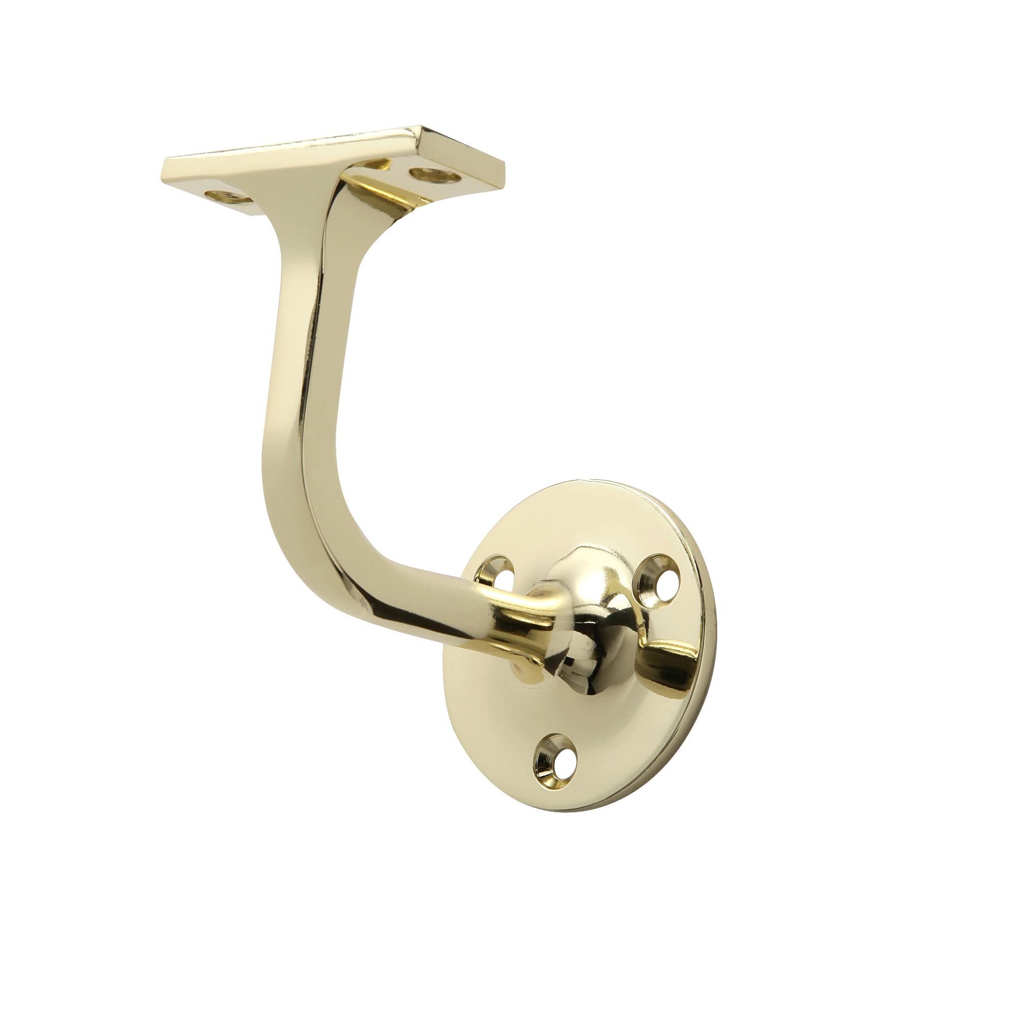 Chrome Brass Effect Wall Mounted Handrail Bracket Pack Of 5