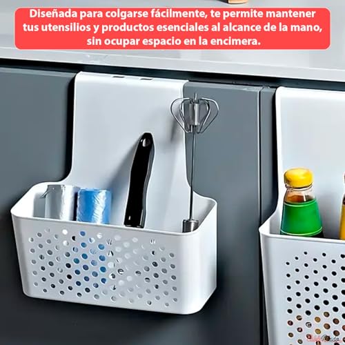 Miniatura 3 de Cablepelado - Organizador De Puerta Para Cocina Y Baño,Escurreutensilios De Plástico Resistente, Fácil De Instalar Sin Herramientas, Para Maximizar Espacio Y Mantener Tus Productos Organizados En Casa