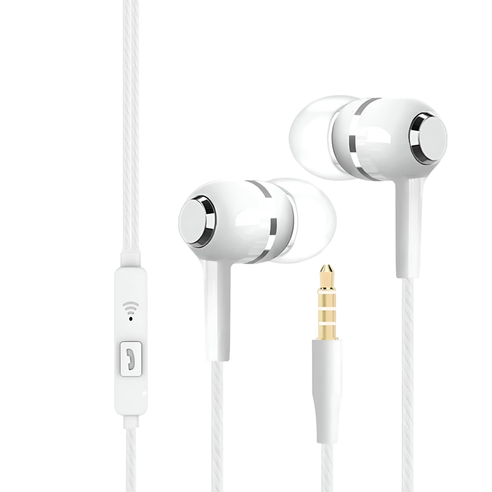 in Ear Headphones Wired Earbuds with Microphone 3 5mm Jack High-Fidelity Noise Cancelling Audio Lightweight Comfortable Stereo Earphone