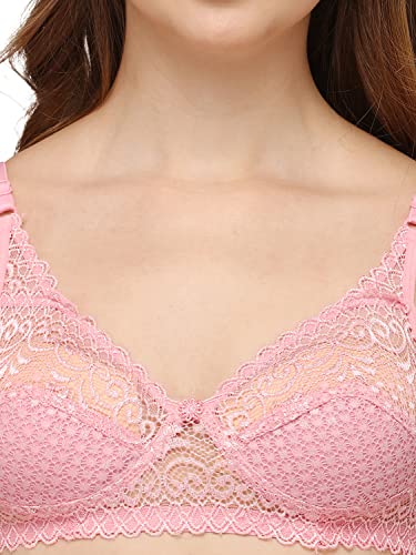 Image of Womens Cotton Solid Regular Bra & Underwear Lingerie Set