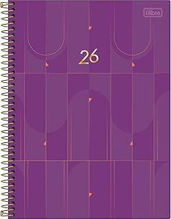 Tilibra - Agenda Executiva Espiral Diária 20 x 27,5 cm Spot Feminina 2026 - Roxa