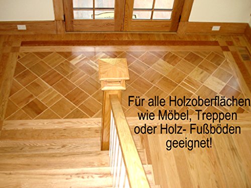 CONTURA NATUR Hartwachsöl Holzschutz Holzöl Parkett- Fussboden- Möbel Öl Wachs Holzwachs 2,5 Liter Farblos anfeuernd… – Bild 3