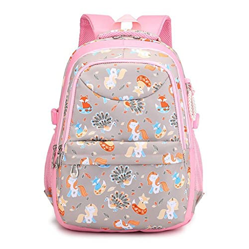 Mochila Infantil Impermeável Menina Menino mochila de moda escolar Cinzento