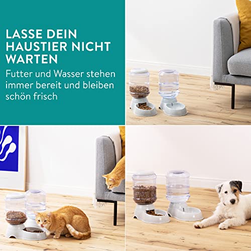 Futterautomat und Wasserspender für Katzen und Hunde von Navaris