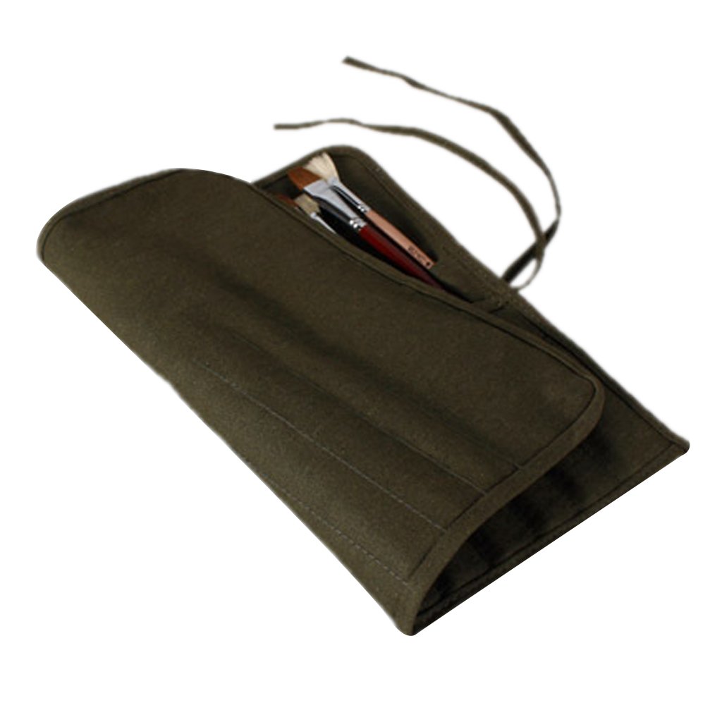 Borsa Per Pennelli Da Pittura In Tela - Roll Up Per Acquerelli E Olio - Foto 3