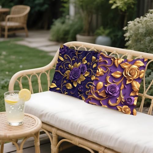 Housse coussin 50x50cm super doux impression recto verso fleurs lot de 4 - 5