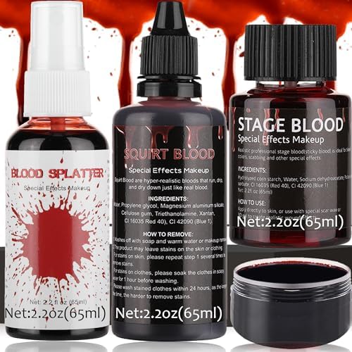 Amazon.com : CCbeauty 7.6oz Halloween Fake Blood Makeup Kit - Blood ...