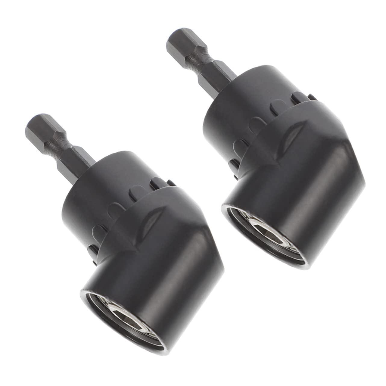 KONTONTY 2pcs 105 Bit Corner Angled Screwdriver Power Screwdrivers Wisking Tool Electric Power Right Angle Drills 105 Degree Angle Drill Adapter Bit Holder Black Chrome Vanadium Alloy Steel