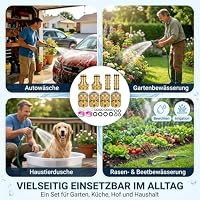 Raheem Messing Schlauchanschluss-Set 1/2-3/4 – Ansicht 7