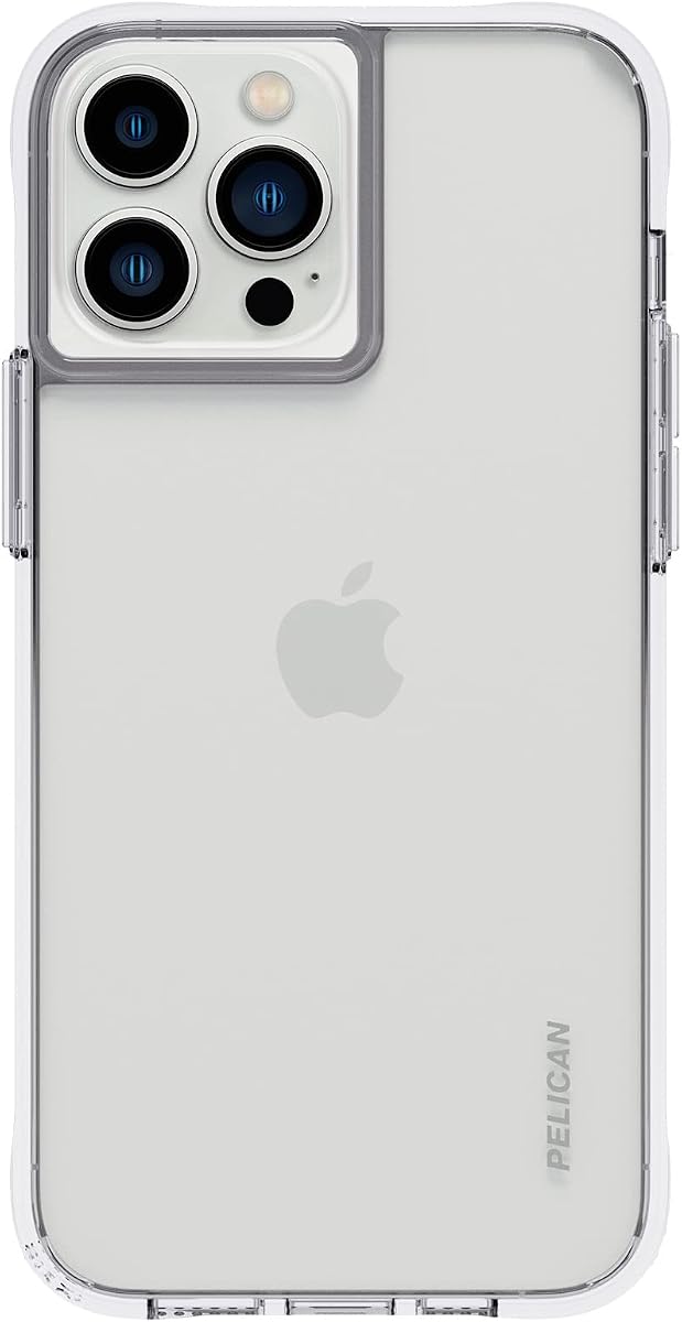 Pelican Adventure iPhone 13 Pro Max Case - 10ft Military Grade Protection, Wireless Charging Compatible, Anti-Yellowing, Heavy-Duty Impact Polymer - 6.7" Clear Bumper
