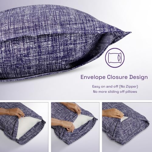Image of Wakefit 100% Cotton Pillow Cover Set of 2 | 200 TC Soft & Breathable Pillow Cases | King Size 19 x 36 Inch | Skin Friendly, Durable & Gentle Machine Washable | Mambo