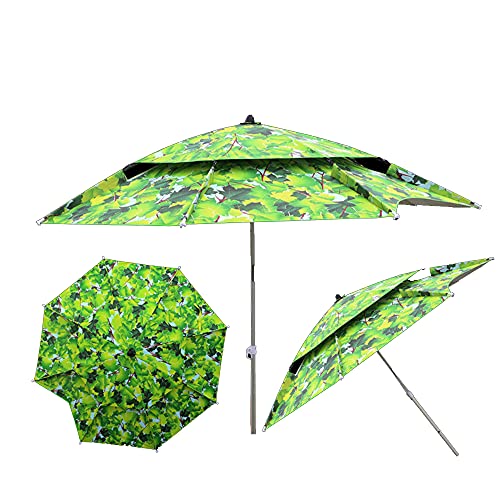 7.21ft Portable Beach Umbrella Sun Shade Umbrella with Sand Anchor