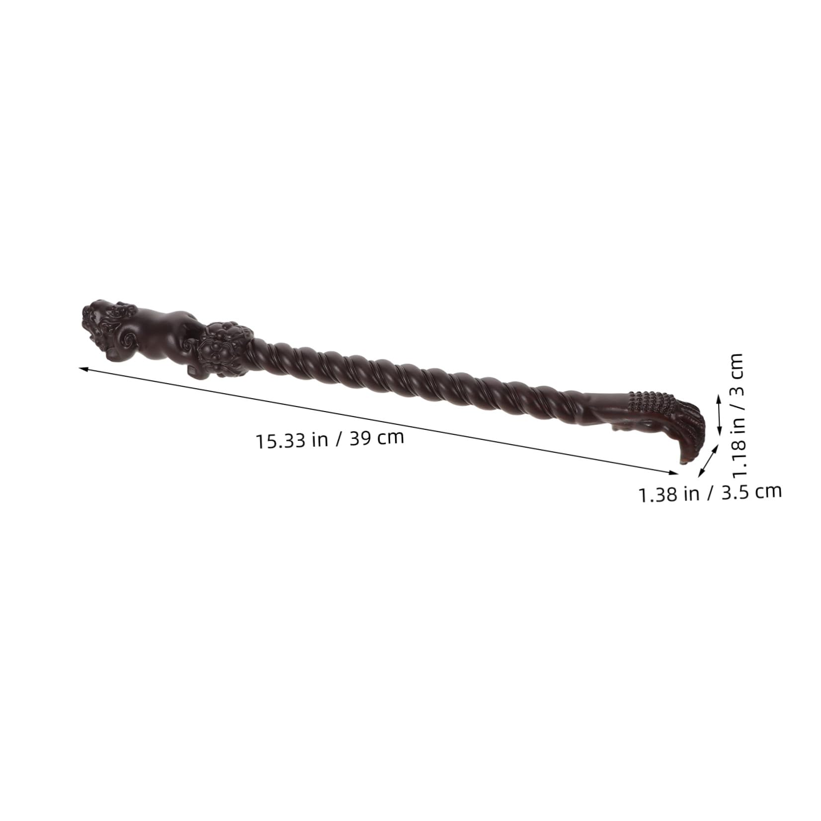 Rascador de Espalda de Ébano Hecho a Mano con Mango de 38 Cm