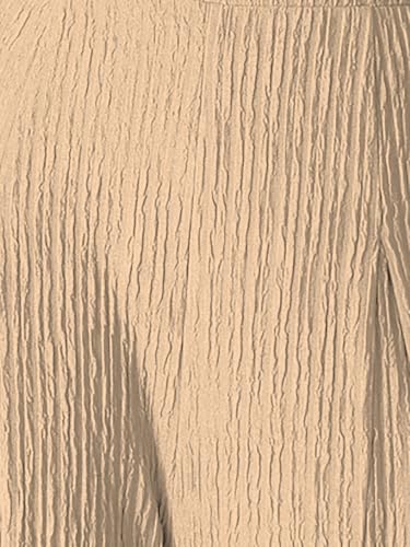 Image of Shasmi Women's Elegant High Waist Wide Leg Pants - Textured Solid Color Loose Fit Long Trousers | Casual Beach & Airport Outfit | Lightweight Flowy Palazzo Style (Trouser 259)