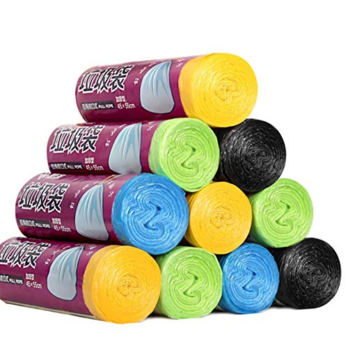 TINGS Closing Garbage Bag Thickening Disposable Rubbish Trash Bags Daily Necessities Kitchen Hotel Bedroom Bathroom Portable Item,45x55cm
