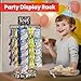 vefix Chip Rack Display Stand, 5 Tiers 60 Clips Snack Retail Display Rack, 360° Rotation Snack Retail Display Rack, Potato Chip Rack, Candy Display Rack, Chip Holder-with Basket