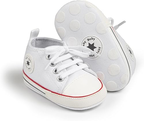 KIDSUN zapatos deportivos altos hasta el tobillo para bebés, niños y niñas con suela antideslizante, suaves, para recién nacidos, zapatos