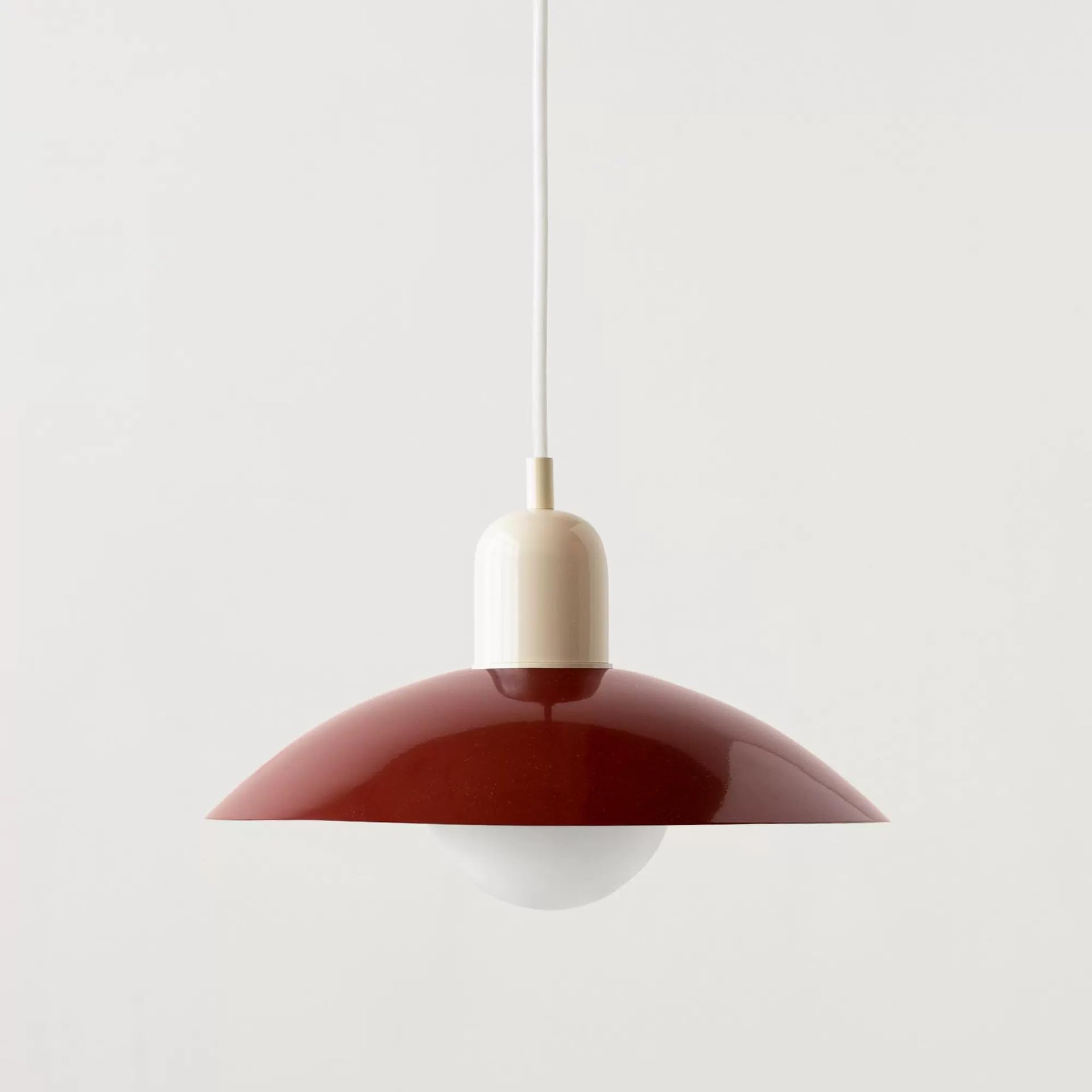 Wisząca lampa w stylu Mid Century Modern do stodoły Nordic Green Ceiling Lampa wisząca Metalowy klosz w kształcie miski Duży żyrandol w stylu rustykalnym do kuchni Wyspa Zlew Jadal