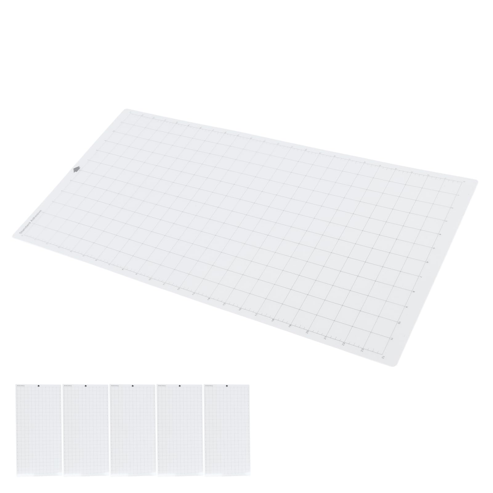 Tappetino da taglio adesivo in PVC, 5 pezzi, tappetino trasparente antiscivolo a griglia con superficie auto‑riparante e altamente elastica, ideale per lavori di cartotecnica,