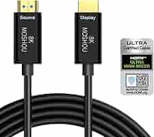 ⭐️ 8K 光ファイバー HDMI ケーブル 15M 8K@60HZ 超高速伝送 Amazon | 真8K 光ファイバー HDMI 2.1ケーブル 15M HDMI
