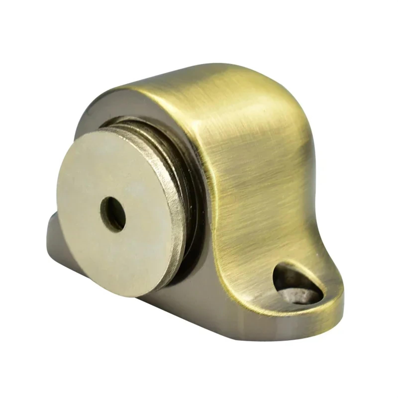 1Pcs Stainless Steel Casting Powerful Magnetic Door Stopper Doorstops Strong Suction Floor Stops Protectors(Bronze)