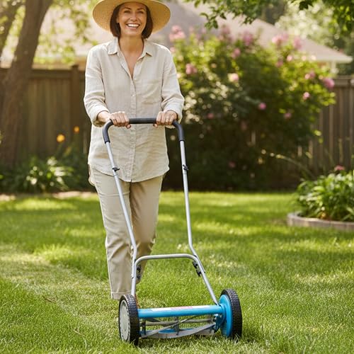 Image of American Lawn Mower 2205-14 14-Inch 5-Blade Reel Lawn Mower, U-Handle