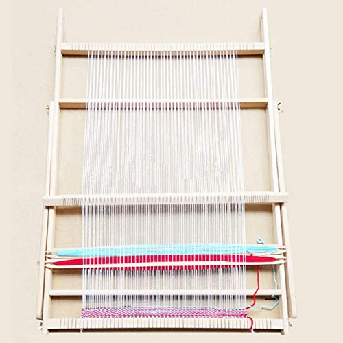 Weaving Kit, 70x50x3cm Wooden Adjustable Hand Knitting Machine Blanket Scarf DIY Sewing Machine Weaving Frame DIY Woven Tool Set for Beginners Kids Intellectual Toy by Focket - Image 3