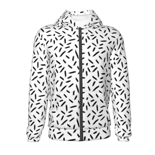 Strokes Texture Kid Hoodies Boys Zip Up Sweatshirts Girls Pullover with Pocket2